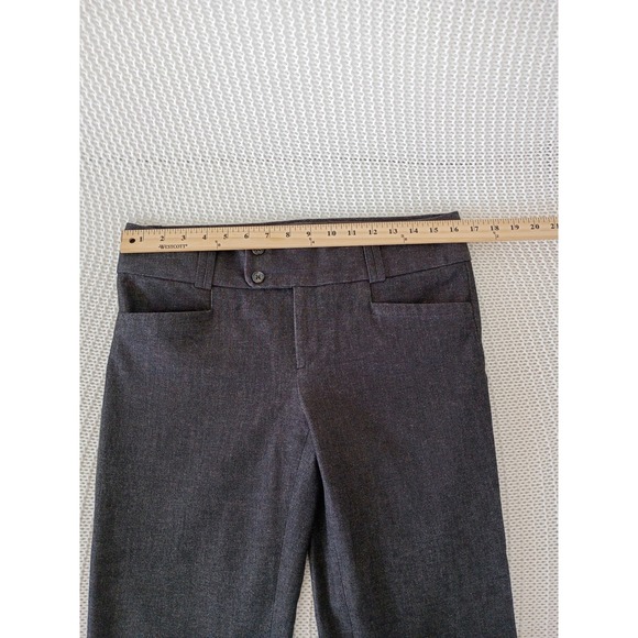 Banana Republic Sloan Textured Wide Leg Trousers 30x33 Charcoal Brown Offce Tall - Picture 5 of 16